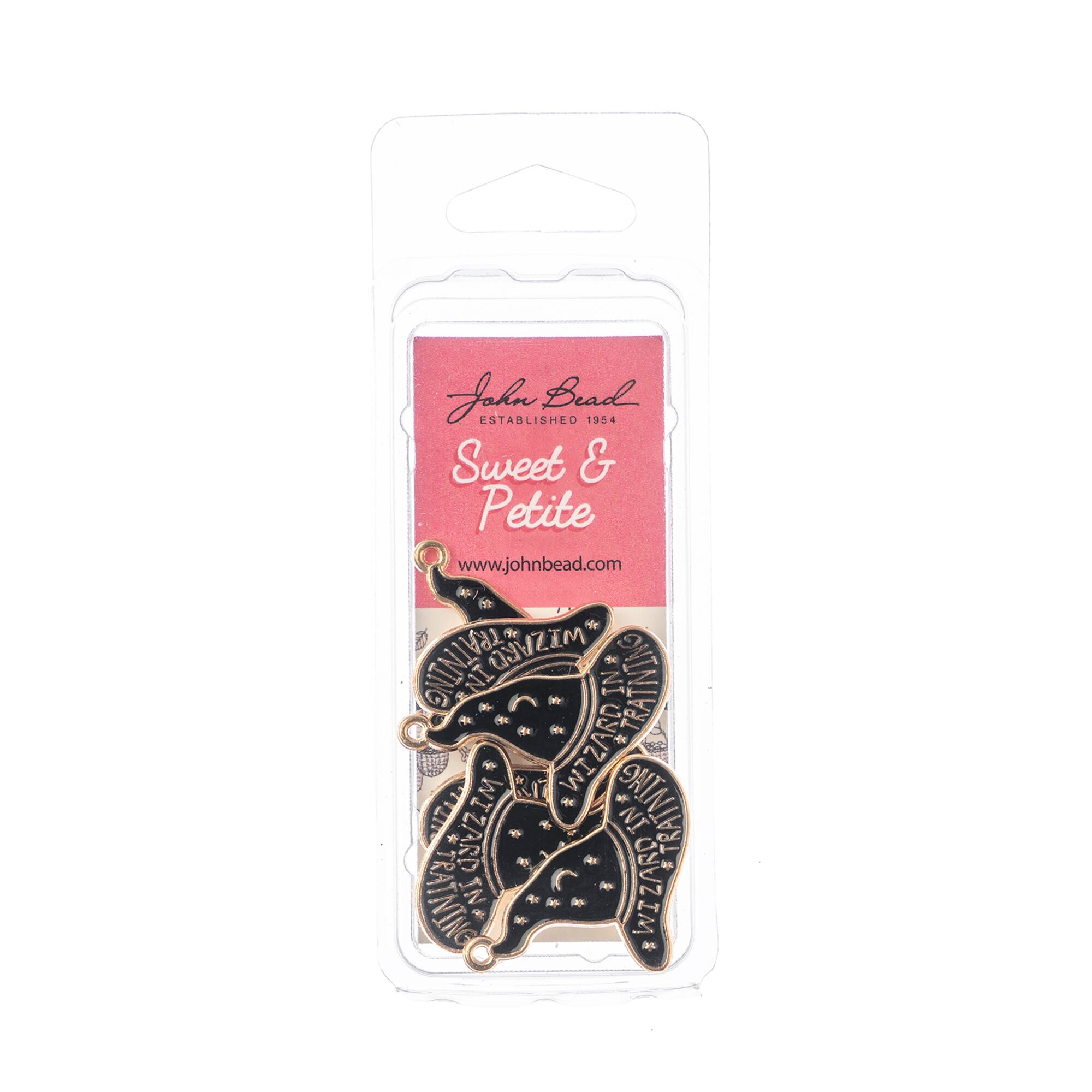 John Bead Sweet & Petite Halloween Small Wizard Hat Charms, 6ct.